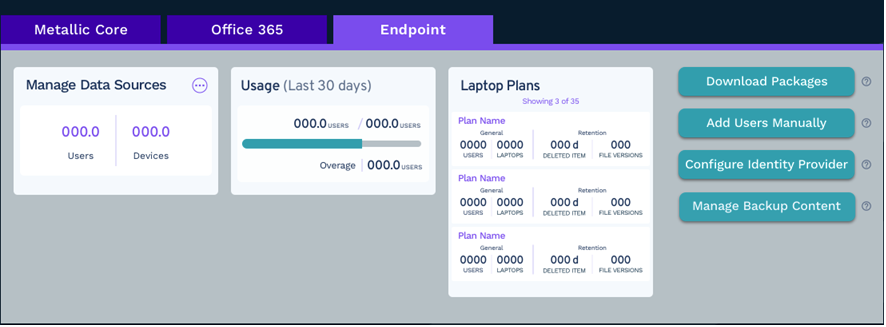 Endpoint hub tab screenshot